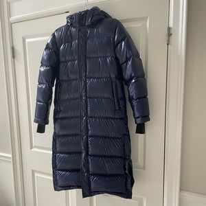 Super puff long (Hi-gloss navy),XS